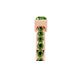 Rose gold Baguette Peridot Pavé Band with Bar Setting_11