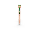Rose gold Baguette Peridot Pavé Band with Bar Setting_8