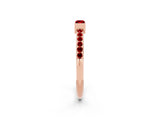 Rose gold Baguette Ruby Pavé Band with Bar Setting_8