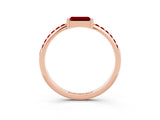 Rose gold Baguette Ruby Pavé Band with Bar Setting_9