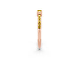 Rose gold Baguette Yellow Sapphire Pavé Band with Bar Setting_20