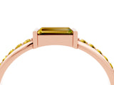 Rose gold Baguette Yellow Sapphire Pavé Band with Bar Setting_22
