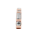Rose gold Baguette and Round Diamond Channel Set Half Eternity Band with Bar Prong Setting_31