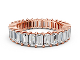 Rose gold Baguette cut diamond Eternity Band with Shared Prong Setting_25