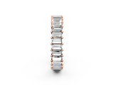 Rose gold Baguette cut diamond Eternity Band with Shared Prong Setting_27