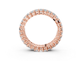Rose gold Baguette cut diamond Eternity Band with Shared Prong Setting_28