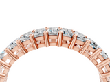 Rose gold Baguette cut diamond Eternity Band with Shared Prong Setting_29
