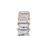 Rose gold Baguette cut diamond Half Eternity Band with Shared Prong Setting_26
