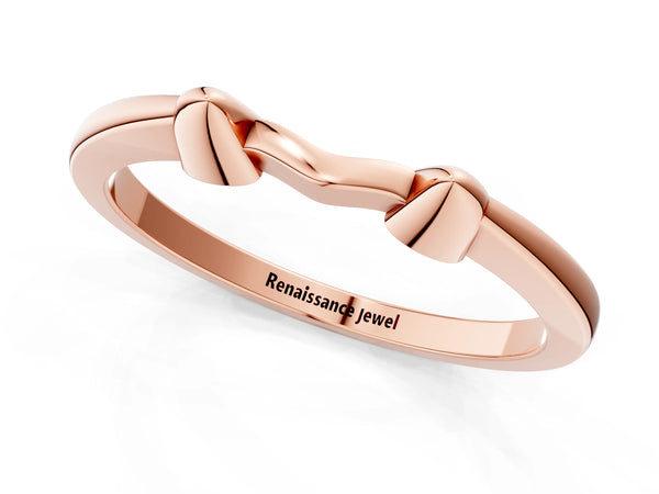 Rose gold Bamboo-Inspired Plain Metal Band