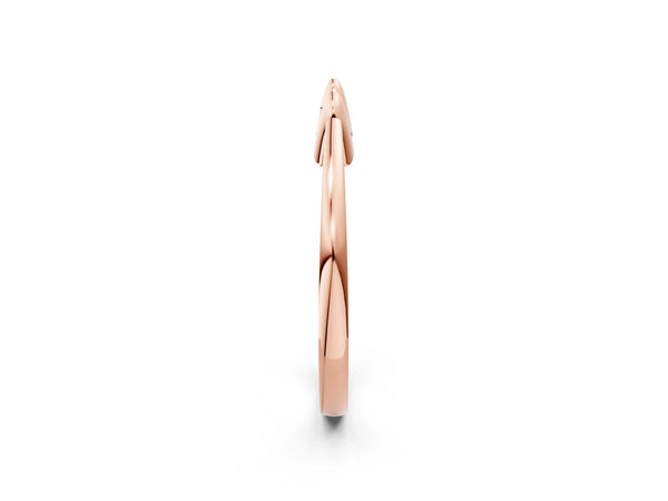 Rose gold Bamboo-Inspired Plain Metal Band