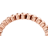 Rose gold Beaded Round Stone Eternity Band with Bezel Setting_25