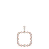 Rose gold Bezel Marquise and Round Diamond Pendant 1