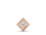 Rose gold Bezel Princess Cut Diamond Pendant_11