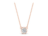 Rose gold Bezel Round Solitaire Pendant_10