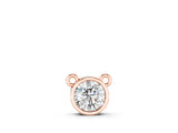 Rose gold Bezel Round Solitaire Pendant_9