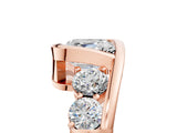 Rose gold Bezel Set Asscher Cut Diamond Split Shank Ring_12