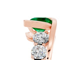 Rose gold Bezel Set Cushion Cut Diamond Split Shank Ring_5