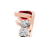 Rose gold Bezel Set Cushion Cut Diamond Split Shank Ring_5