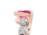 Rose gold Bezel Set Cushion Cut Diamond Split Shank Ring_5