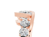 Rose gold Bezel Set Cushion Cut Diamond Split Shank Ring_5