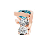 Rose gold Bezel Set Cushion Cut Diamond Split Shank Ring_5