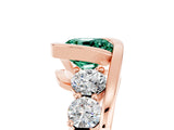 Rose gold Bezel Set Cushion Cut Diamond Split Shank Ring_5