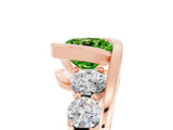 Rose gold Bezel Set Cushion Cut Diamond Split Shank Ring_5