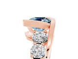 Rose gold Bezel Set Cushion Cut Diamond Split Shank Ring_5
