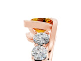 Rose gold Bezel Set Cushion Cut Diamond Split Shank Ring_5