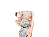 Rose gold Bezel Set Cushion Diamond Split Shank Ring_8