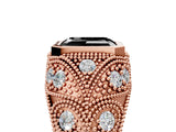 Rose gold Bezel Set Fancy Black Emerald Cut Diamond Milgrain Band Ring_5