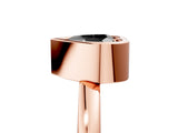 Rose gold Bezel Set Fancy Black Heart Cut Solitaire Engagement Ring with Classic Band_5
