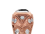 Rose gold Bezel Set Fancy Black Princess Cut Diamond Milgrain Band Ring_5