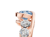 Rose gold Bezel Set Fancy Blue Cushion Cut Diamond Split Shank Ring_5