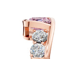 Rose gold Bezel Set Fancy Pink Asscher Cut Diamond Split Shank Ring_5