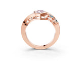 Rose gold Bezel Set Fancy Pink Marquise Cut Diamond Split Shank Ring_3