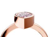 Rose gold Bezel Set Fancy Pink Marquise Cut Solitaire Engagement Ring with Classic Band_4