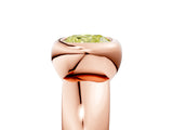 Rose gold Bezel Set Fancy Yellow Cushion  Solitaire Ring with Wide Band 5