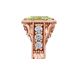 Rose gold Bezel Set Fancy Yellow Emerald  Diamond Milgrain Pave Engagement Ring_40