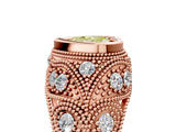 Rose gold Bezel Set Fancy Yellow Heart Cut Diamond Milgrain Band Ring_5