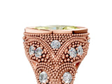 Rose gold Bezel Set Fancy Yellow Marquise Cut Diamond Milgrain Band Ring_5