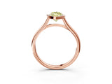 Rose gold Bezel Set Fancy Yellow Marquise  Cut Solitaire Ring with Tapered Band 4