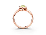 Rose gold Bezel Set Fancy Yellow Marquise  Solitaire Ring with Wide Band 3