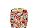 Rose gold Bezel Set Fancy Yellow Oval Cut Diamond Milgrain Band Ring_5