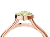 Rose gold Bezel Set Fancy Yellow Pear  Cut Solitaire Ring with Tapered Band 5