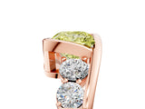 Rose gold Bezel Set Fancy Yellow Princess Cut Diamond Split Shank Ring_5