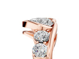 Rose gold Bezel Set Heart Diamond Split Shank Ring_8