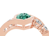 Rose gold Bezel Set Marquise Cut Diamond Split Shank Ring_4