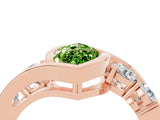 Rose gold Bezel Set Marquise Cut Diamond Split Shank Ring_4