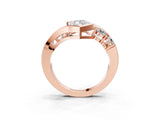 Rose gold Bezel Set Marquise Diamond Split Shank Ring_6